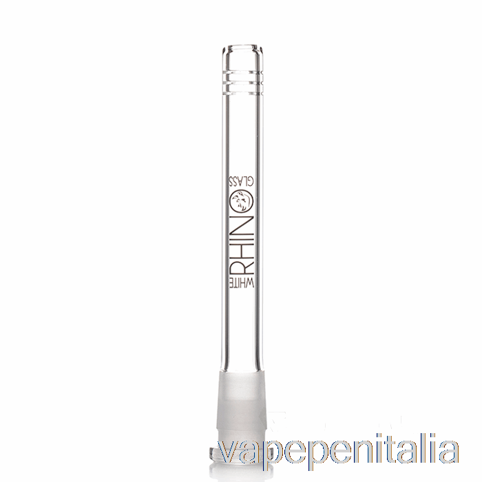 Penna Vape Rinoceronte Bianco 19/14 Downstem In Vetro Da 5,5 Pollici